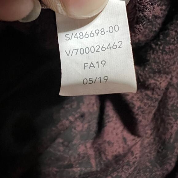 Athleta Jacket Womens Small Shanti Jacquard Full Zip Antique Burgundy Textured - Picture 8 of 8